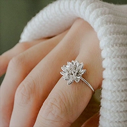 Trendy Silver Stone Ring