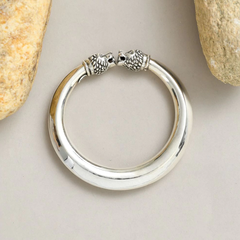 Simple Silver Kada for Men