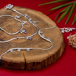 Trendy Silver Anklets Designs