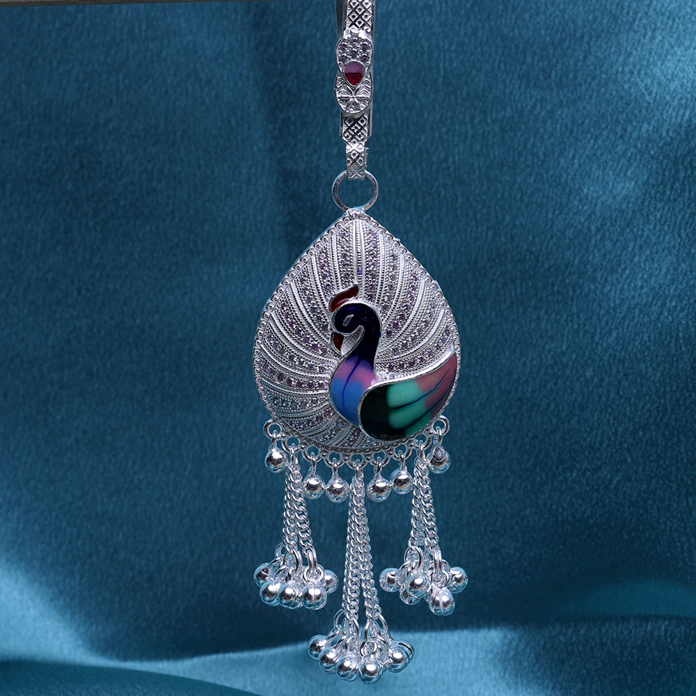 Peacock Design Silver Kamar Juda
